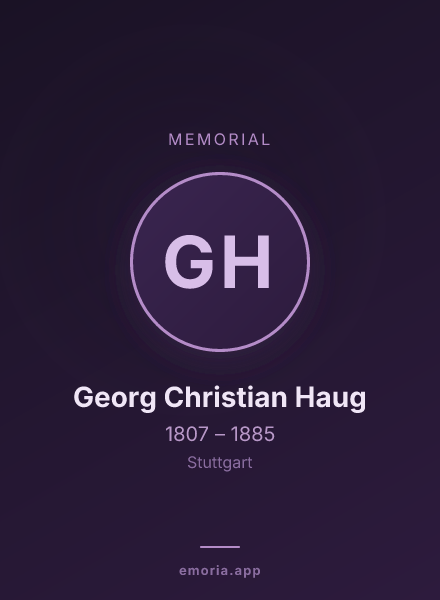 Memorial portrait of Georg Christian Haug