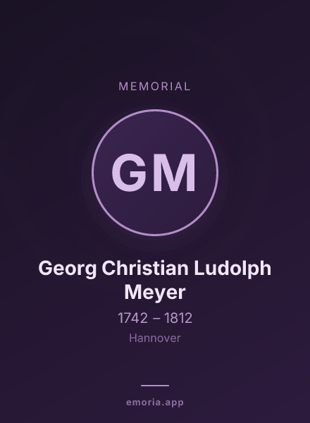 Memorial portrait of Georg Christian Ludolph Meyer