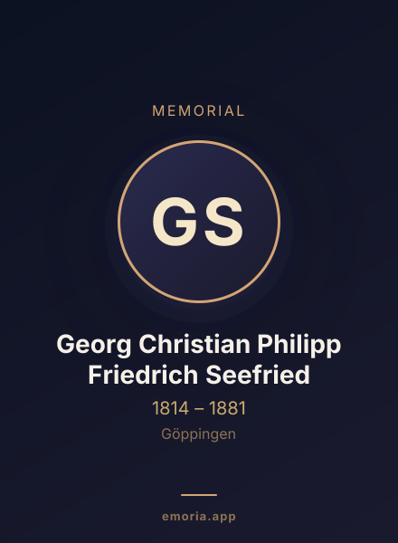 Memorial portrait of Georg Christian Philipp Friedrich Seefried