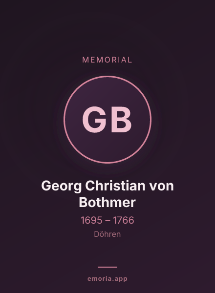Memorial portrait of Georg Christian von Bothmer