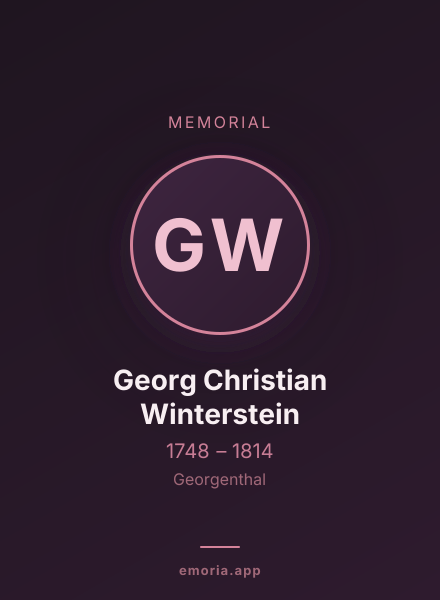 Memorial portrait of Georg Christian Winterstein