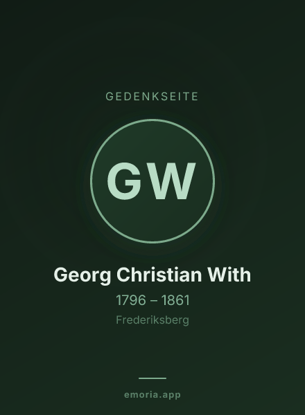 Gedenkportrait von Georg Christian With