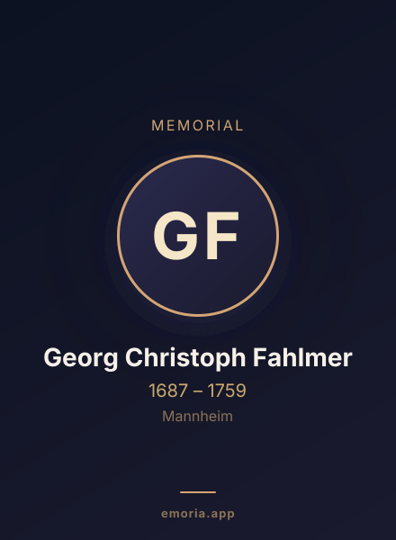 Memorial portrait of Georg Christoph Fahlmer