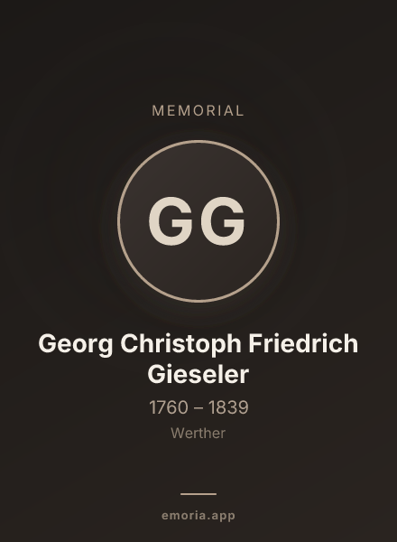 Memorial portrait of Georg Christoph Friedrich Gieseler