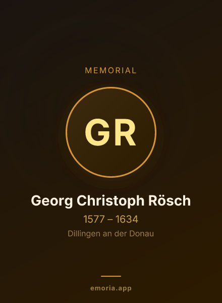 Memorial portrait of Georg Christoph Rösch
