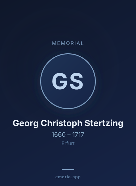 Memorial portrait of Georg Christoph Stertzing