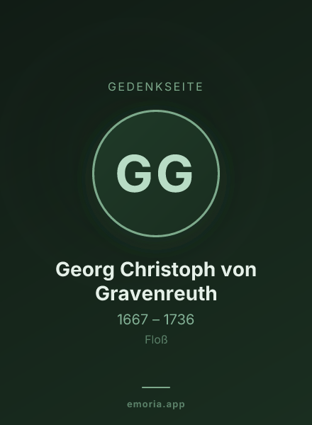 Gedenkportrait von Georg Christoph von Gravenreuth
