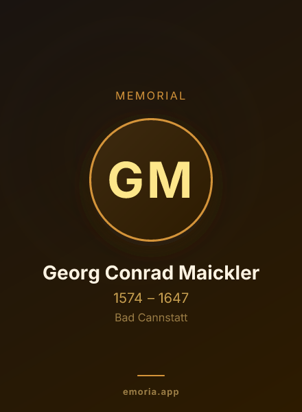 Memorial portrait of Georg Conrad Maickler