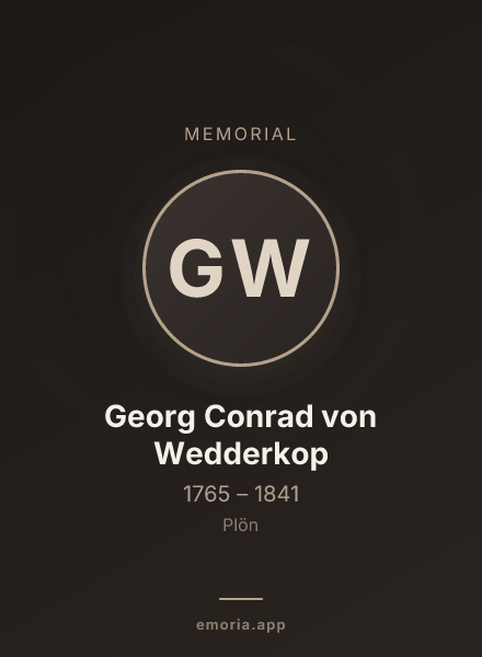 Memorial portrait of Georg Conrad von Wedderkop