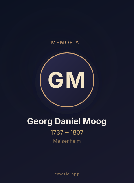 Memorial portrait of Georg Daniel Moog