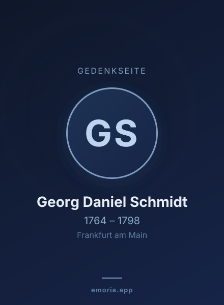 Gedenkportrait von Georg Daniel Schmidt