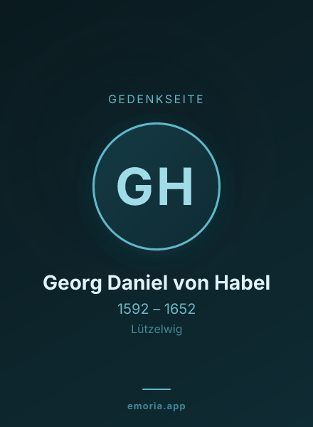 Gedenkportrait von Georg Daniel von Habel