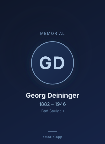 Memorial portrait of Georg Deininger