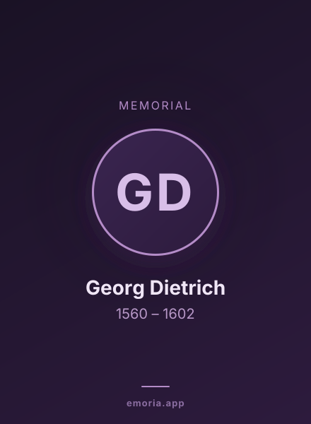 Memorial portrait of Georg Dietrich