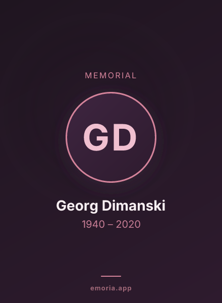 Memorial portrait of Georg Dimanski