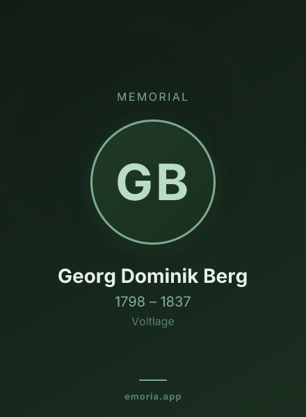 Memorial portrait of Georg Dominik Berg