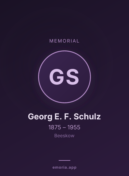 Memorial portrait of Georg E. F. Schulz