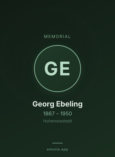 Memorial portrait of Georg Ebeling