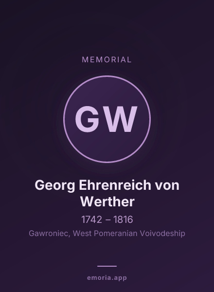 Memorial portrait of Georg Ehrenreich von Werther