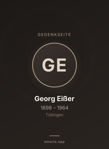 Gedenkportrait von Georg Eißer