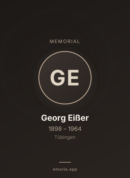 Memorial portrait of Georg Eißer