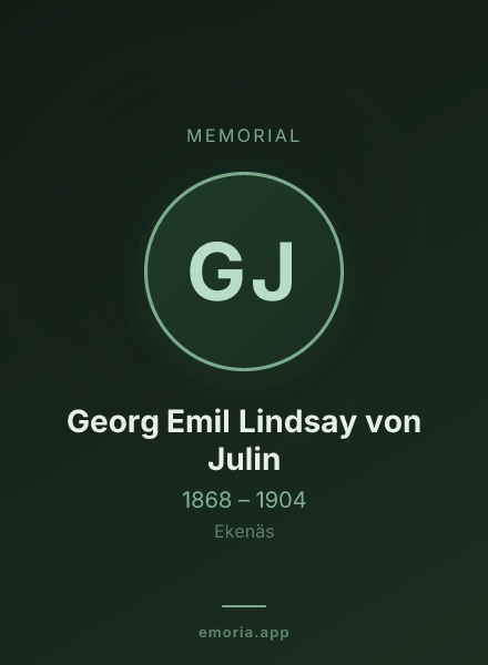 Memorial portrait of Georg Emil Lindsay von Julin