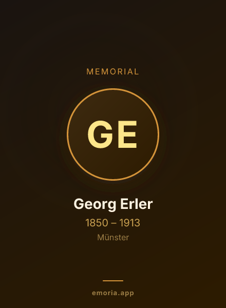 Memorial portrait of Georg Erler