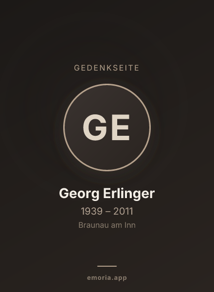 Gedenkportrait von Georg Erlinger