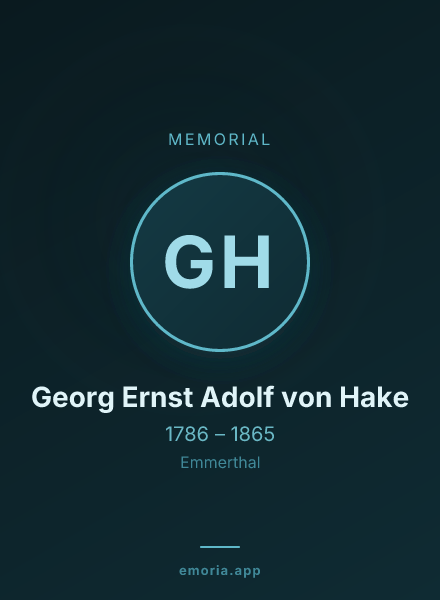 Memorial portrait of Georg Ernst Adolf von Hake