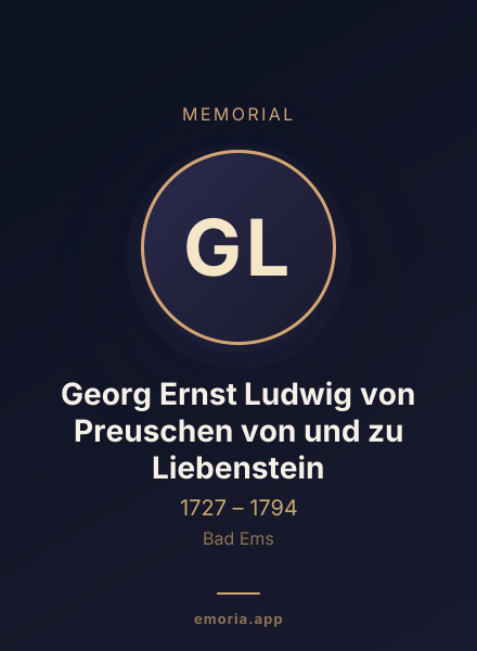 Memorial portrait of Georg Ernst Ludwig von Preuschen von und zu Liebenstein