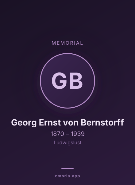 Memorial portrait of Georg Ernst von Bernstorff