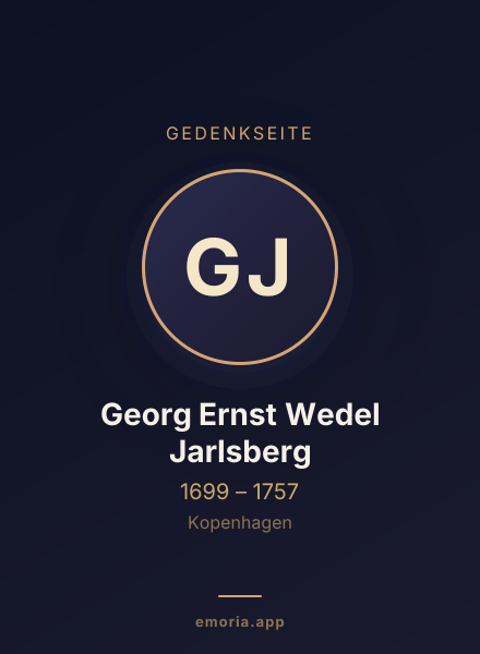 Gedenkportrait von Georg Ernst Wedel Jarlsberg