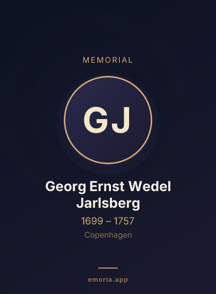 Memorial portrait of Georg Ernst Wedel Jarlsberg