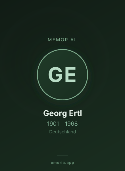 Memorial portrait of Georg Ertl