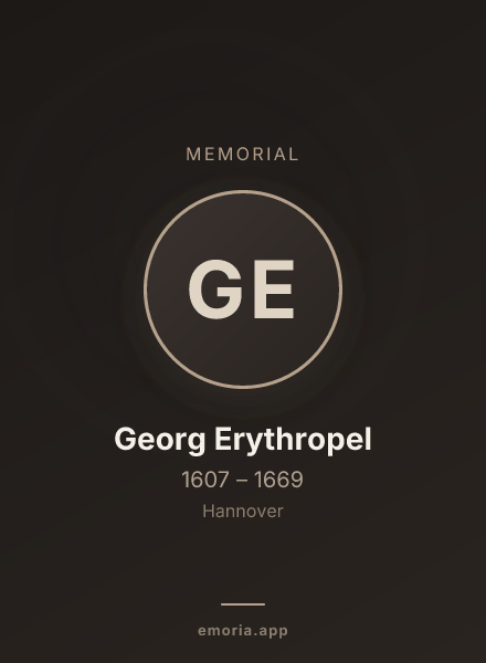 Memorial portrait of Georg Erythropel