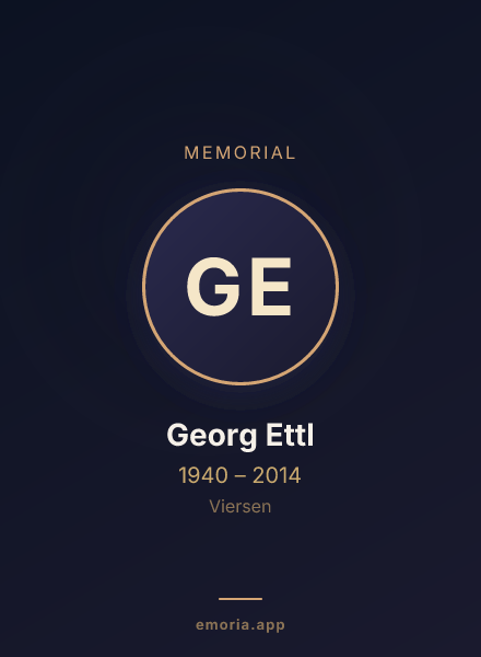 Memorial portrait of Georg Ettl