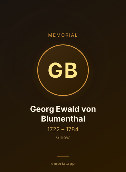 Memorial portrait of Georg Ewald von Blumenthal