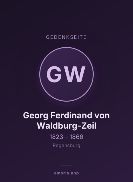 Gedenkportrait von Georg Ferdinand von Waldburg-Zeil