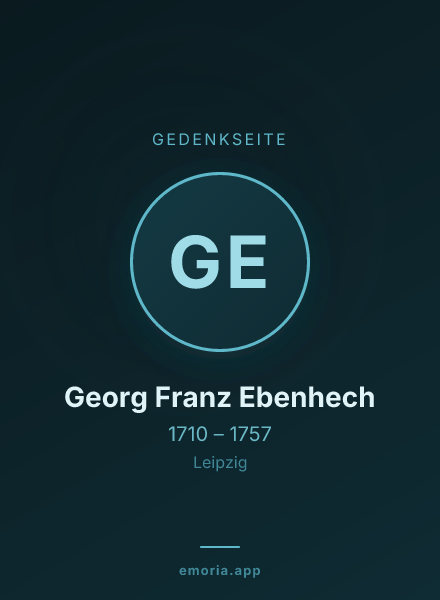 Gedenkportrait von Georg Franz Ebenhech