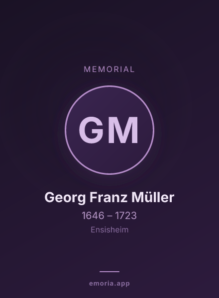 Memorial portrait of Georg Franz Müller