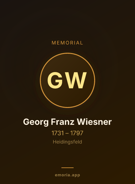 Memorial portrait of Georg Franz Wiesner