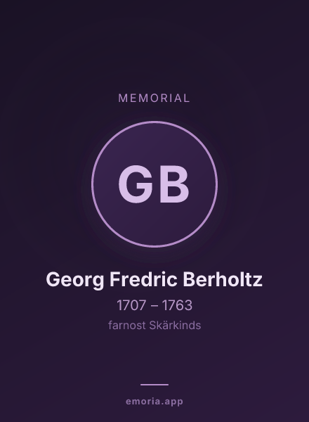 Memorial portrait of Georg Fredric Berholtz