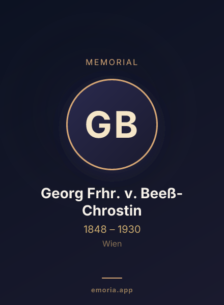 Memorial portrait of Georg Frhr. v. Beeß-Chrostin