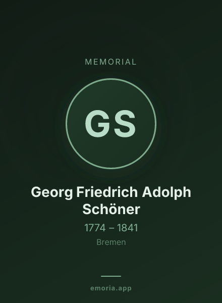 Memorial portrait of Georg Friedrich Adolph Schöner