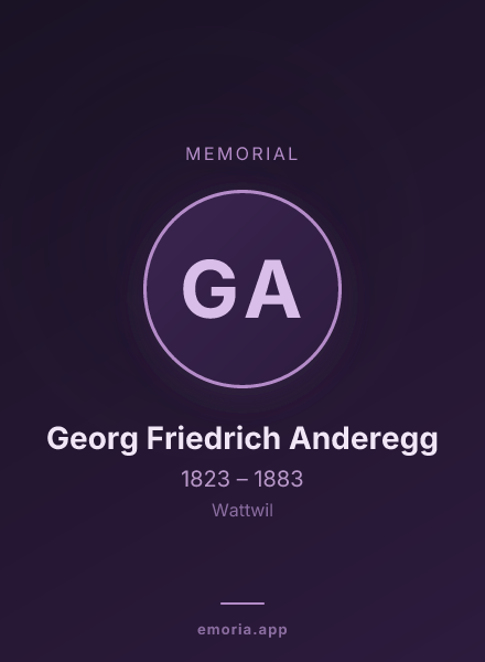 Memorial portrait of Georg Friedrich Anderegg