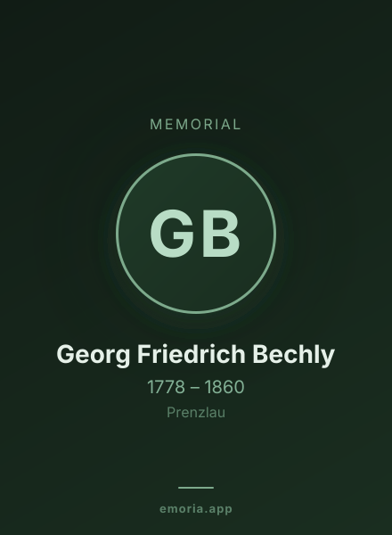 Memorial portrait of Georg Friedrich Bechly