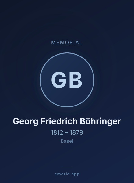 Memorial portrait of Georg Friedrich Böhringer