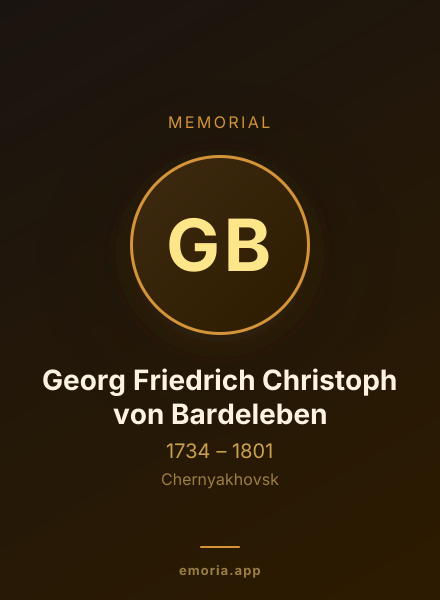Memorial portrait of Georg Friedrich Christoph von Bardeleben