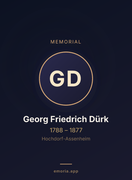 Memorial portrait of Georg Friedrich Dürk