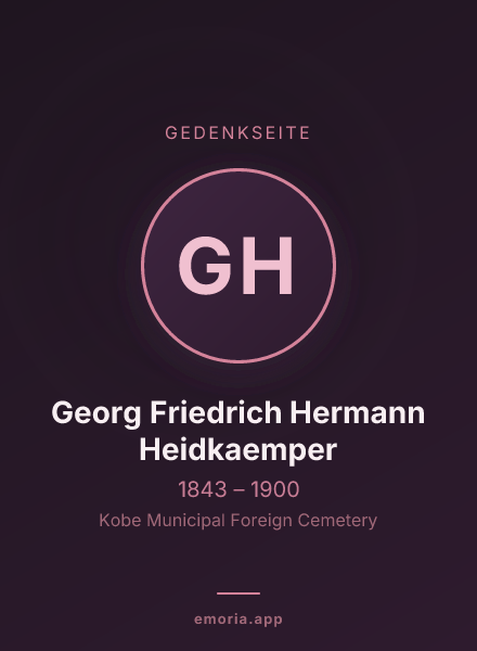 Gedenkportrait von Georg Friedrich Hermann Heidkaemper